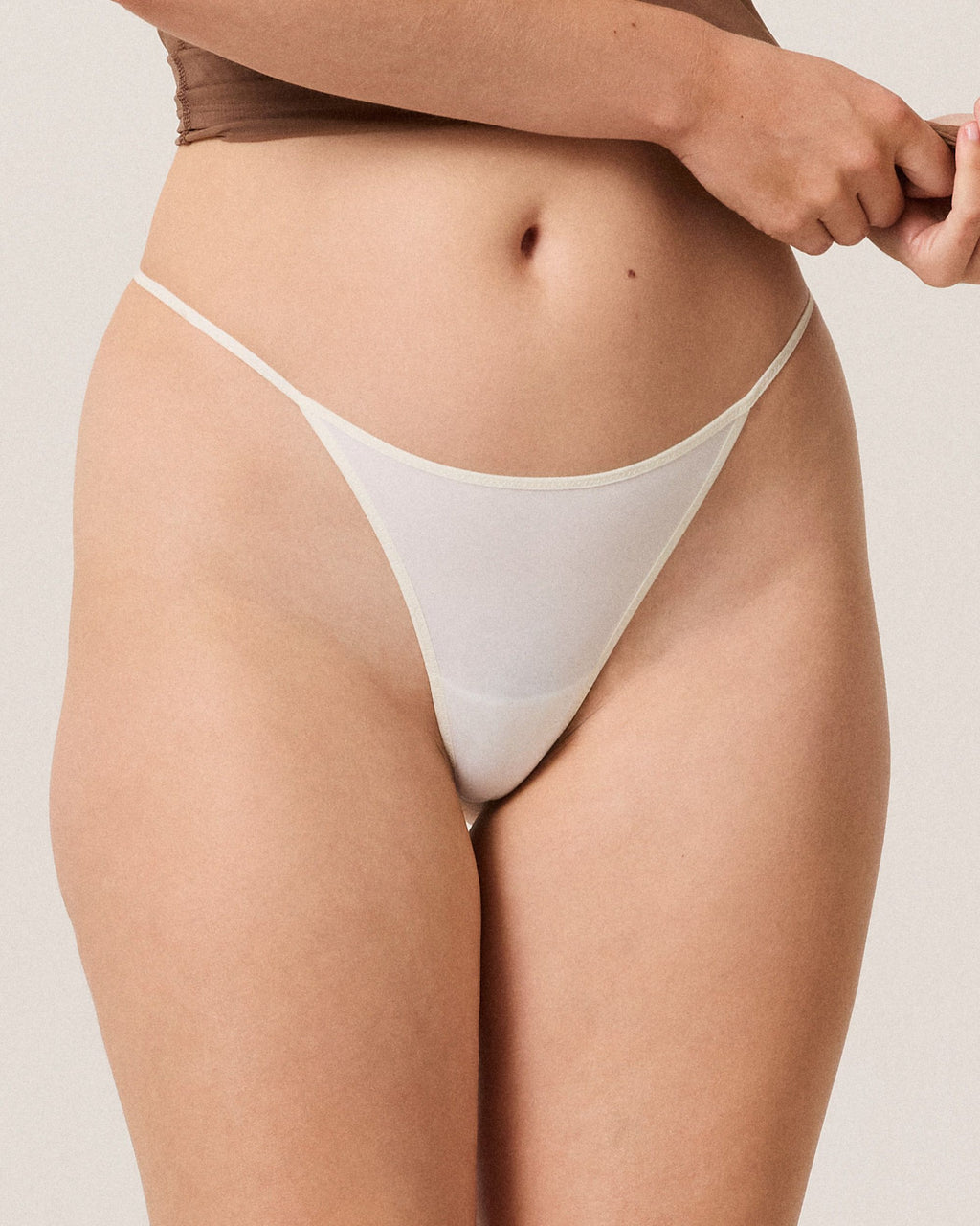Micro Flex String Thong, White