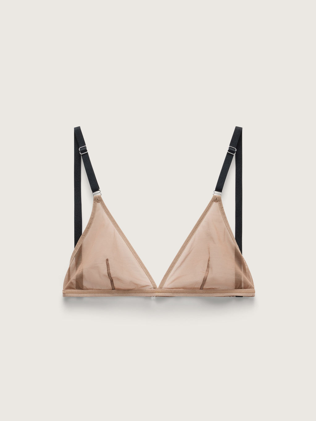 Fine Mesh Triangle Bralette, Taupe