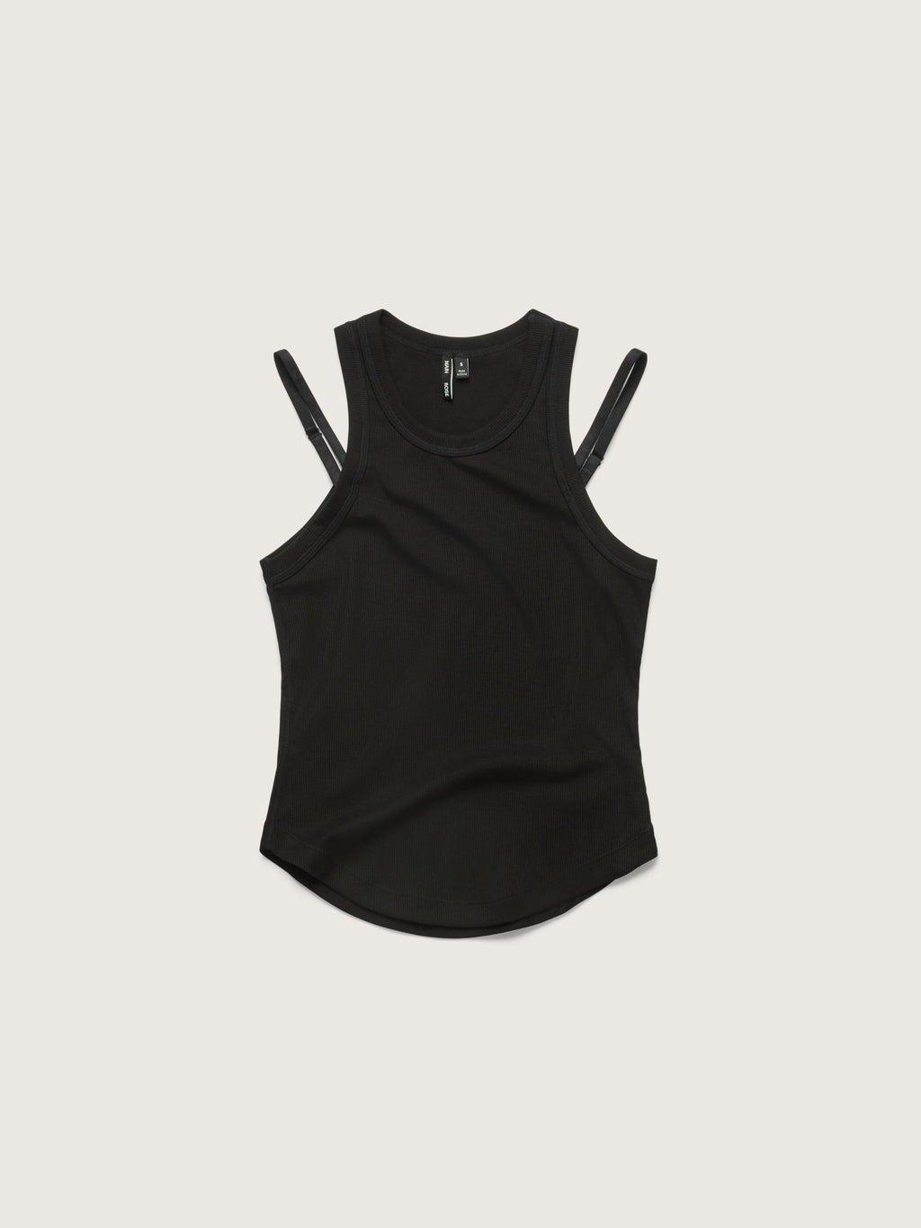 Ultrasoft Rib Strap Tank, Black