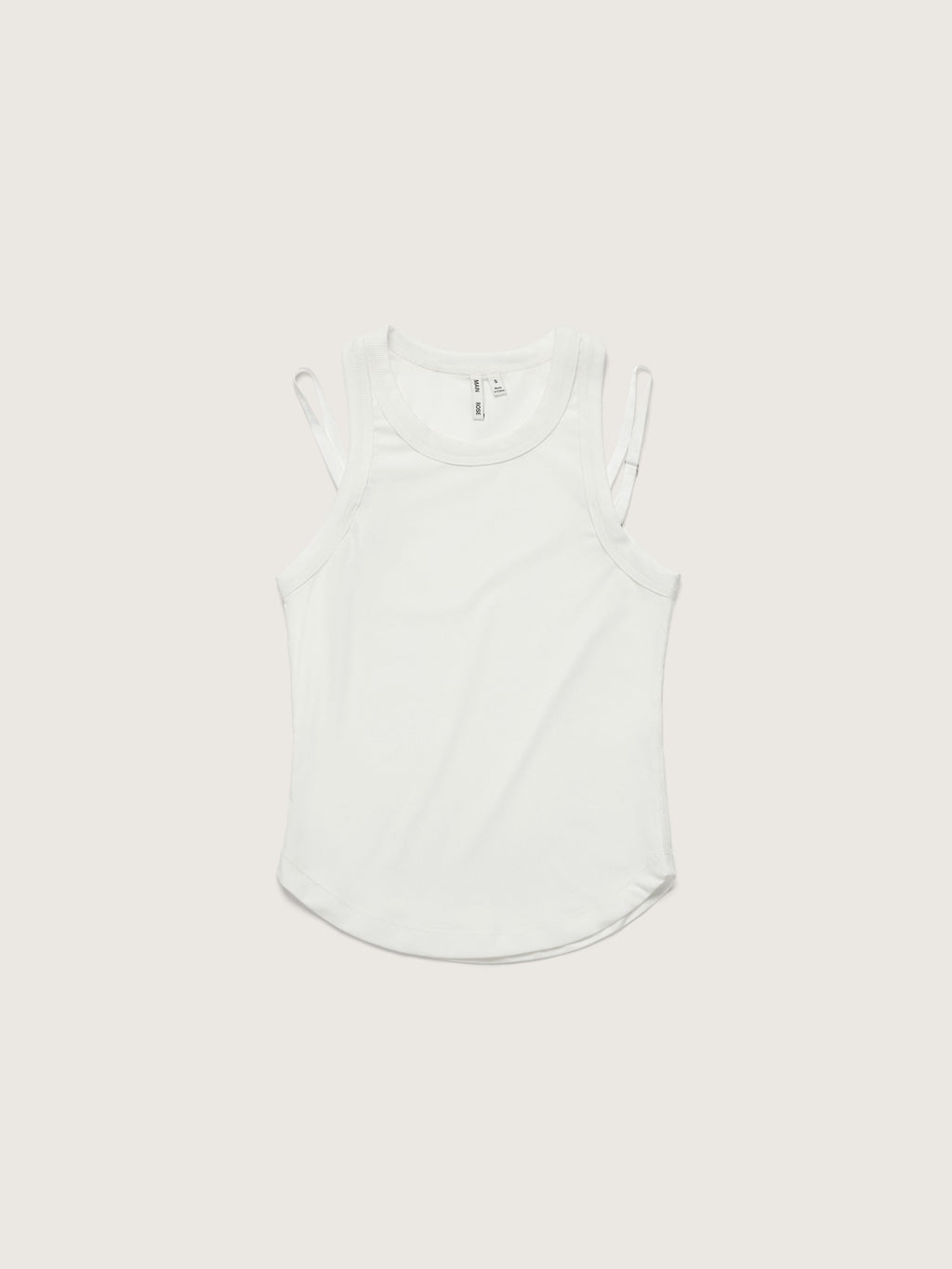 Ultrasoft Rib Strap Tank, White